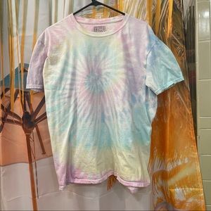 Large pastel tie dye tee tshirt BUZZ
